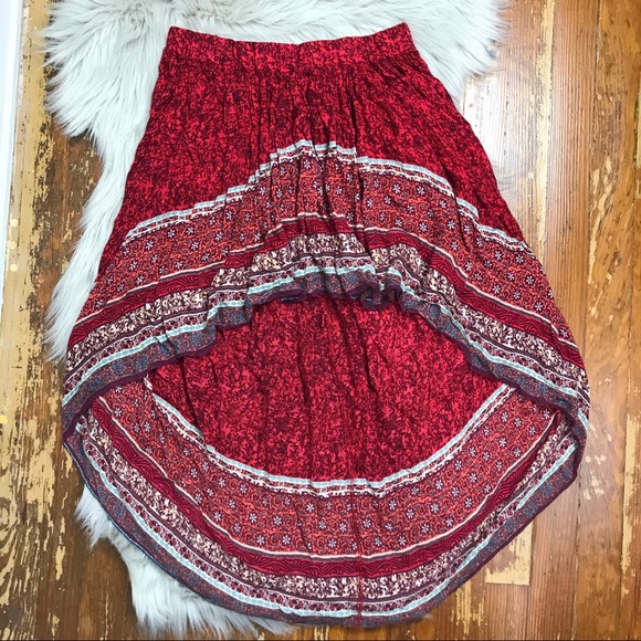 Free People Dresses & Skirts - Intimately Free People Border Print Hi Lo Skirt